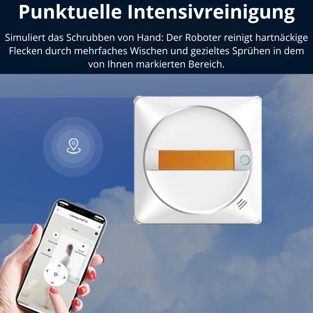 Luminoxia™ Smarter Fensterputzroboter X-1 mit App-Steuerung & Auto-Spray